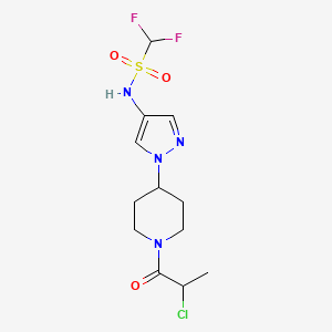 N-[1-[1-(2-Chloropropanoyl)piperidin-4-yl]pyrazol-4-yl]-1,1-difluoromethanesulfonamide