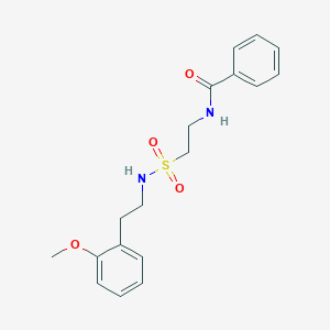 molecular formula C18H22N2O4S B2886176 N-(2-(N-(2-methoxyphenethyl)sulfamoyl)ethyl)benzamide CAS No. 899758-95-3