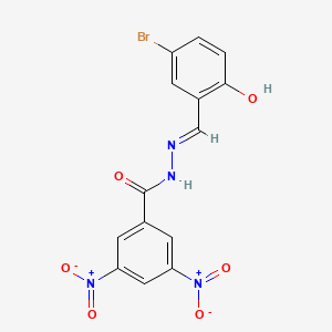 molecular formula C14H9BrN4O6 B2886185 N'-[(E)-(5-bromo-2-hydroxyphenyl)methylidene]-3,5-dinitrobenzohydrazide CAS No. 329054-53-7