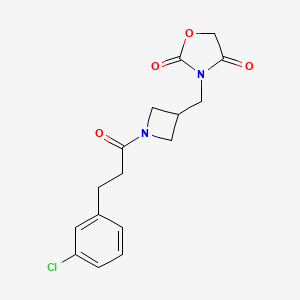 3-((1-(3-(3-Chlorophenyl)propanoyl)azetidin-3-yl)methyl)oxazolidine-2,4-dione
