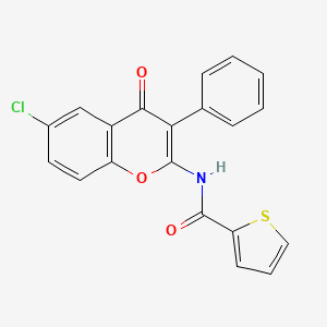 N-(6-chloro-4-oxo-3-phenyl-4H-chromen-2-yl)thiophene-2-carboxamide