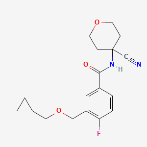 N-(4-Cyanooxan-4-yl)-3-(cyclopropylmethoxymethyl)-4-fluorobenzamide