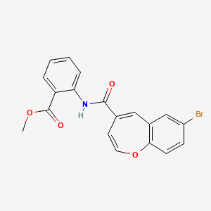 molecular formula C19H14BrNO4 B2886222 2-{[(7-溴-1-苯并恶唑品-4-基)羰基]氨基}苯甲酸甲酯 CAS No. 950380-75-3