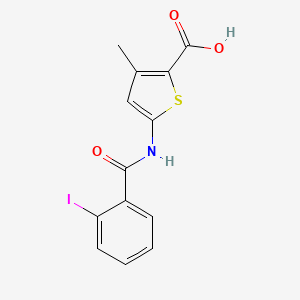 molecular formula C13H10INO3S B2886223 5-(2-Iodobenzamido)-3-methylthiophene-2-carboxylic acid CAS No. 926212-30-8