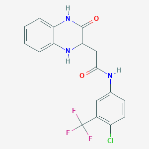 Acetamide, N-(4-chloro-3-trifluoromethylphenyl)-2-(3-oxo-1,2,3,4-tetrahydroquinoxalin-2-yl)-