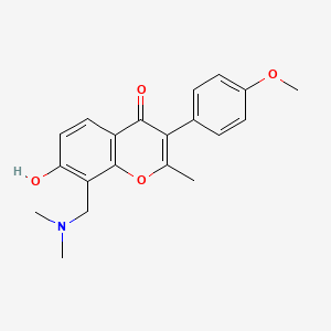 molecular formula C20H21NO4 B2886240 8-((二甲氨基)甲基)-7-羟基-3-(4-甲氧基苯基)-2-甲基-4H-色酮 CAS No. 858764-22-4