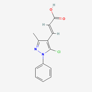 (E)-3-(5-chloro-3-methyl-1-phenylpyrazol-4-yl)prop-2-enoic acid