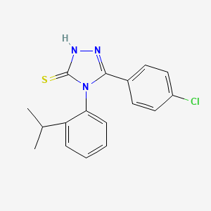 5-(4-chlorophenyl)-4-[2-(propan-2-yl)phenyl]-4H-1,2,4-triazole-3-thiol