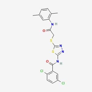 2,5-dichloro-N-[5-[2-(2,5-dimethylanilino)-2-oxoethyl]sulfanyl-1,3,4-thiadiazol-2-yl]benzamide