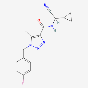 N-[Cyano(cyclopropyl)methyl]-1-[(4-fluorophenyl)methyl]-5-methyltriazole-4-carboxamide