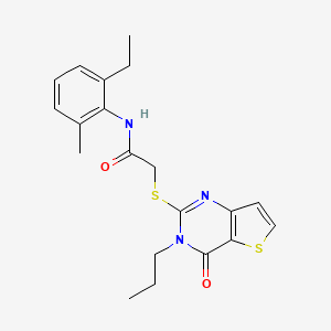 N-(2-ethyl-6-methylphenyl)-2-[(4-oxo-3-propyl-3,4-dihydrothieno[3,2-d]pyrimidin-2-yl)sulfanyl]acetamide