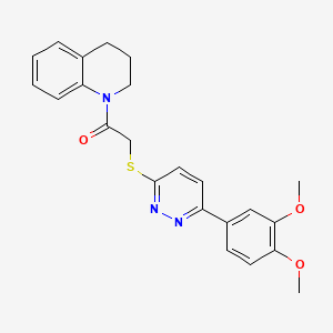 1-(3,4-dihydro-2H-quinolin-1-yl)-2-[6-(3,4-dimethoxyphenyl)pyridazin-3-yl]sulfanylethanone