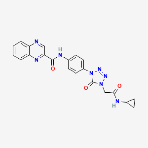N-(4-(4-(2-(cyclopropylamino)-2-oxoethyl)-5-oxo-4,5-dihydro-1H-tetrazol-1-yl)phenyl)quinoxaline-2-carboxamide