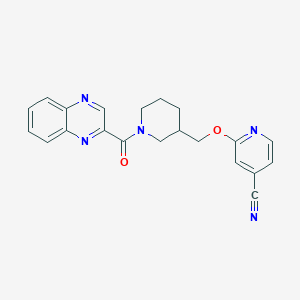 2-[[1-(Quinoxaline-2-carbonyl)piperidin-3-yl]methoxy]pyridine-4-carbonitrile