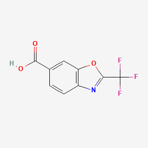 molecular formula C9H4F3NO3 B2886281 2-(Trifluoromethyl)-1,3-benzoxazole-6-carboxylic acid CAS No. 1181288-08-3