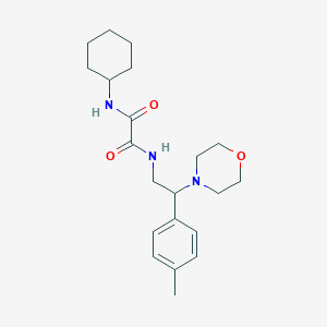molecular formula C21H31N3O3 B2886284 N1-cyclohexyl-N2-(2-morpholino-2-(p-tolyl)ethyl)oxalamide CAS No. 899747-56-9