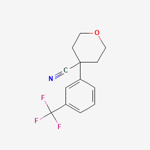molecular formula C13H12F3NO B2886307 4-(3-(三氟甲基)苯基)四氢-2H-吡喃-4-腈 CAS No. 1035261-83-6