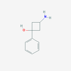 molecular formula C10H13NO B2886315 3-Amino-1-phenylcyclobutan-1-ol CAS No. 2580236-95-7