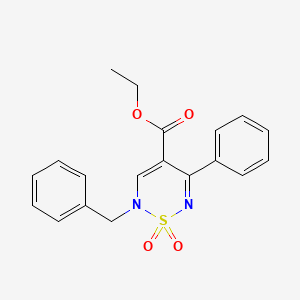 ethyl 2-benzyl-5-phenyl-2H-1,2,6-thiadiazine-4-carboxylate 1,1-dioxide