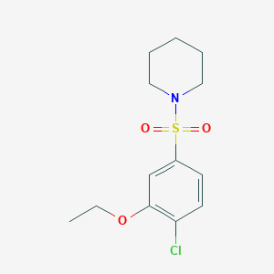 molecular formula C13H18ClNO3S B288632 1-(4-Chloro-3-ethoxyphenyl)sulfonylpiperidine 
