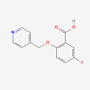 molecular formula C13H10FNO3 B2886326 5-Fluoro-2-(pyridin-4-ylmethoxy)benzoic acid CAS No. 1351763-25-1