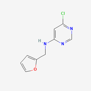 molecular formula C9H8ClN3O B2886331 6-氯-N-(呋喃-2-基甲基)嘧啶-4-胺 CAS No. 99846-86-3
