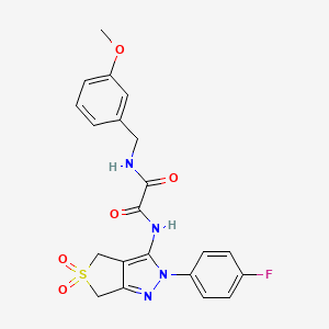 N1-(2-(4-fluorophenyl)-5,5-dioxido-4,6-dihydro-2H-thieno[3,4-c]pyrazol-3-yl)-N2-(3-methoxybenzyl)oxalamide