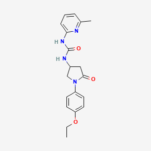 molecular formula C19H22N4O3 B2886341 1-(1-(4-Ethoxyphenyl)-5-oxopyrrolidin-3-yl)-3-(6-methylpyridin-2-yl)urea CAS No. 891102-98-0