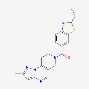(2-ethylbenzo[d]thiazol-6-yl)(2-methyl-8,9-dihydropyrazolo[1,5-a]pyrido[3,4-e]pyrimidin-7(6H)-yl)methanone