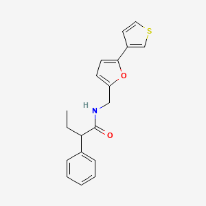 2-phenyl-N-((5-(thiophen-3-yl)furan-2-yl)methyl)butanamide