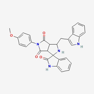 3'-((1H-indol-3-yl)methyl)-5'-(4-methoxyphenyl)-3',3a'-dihydro-2'H-spiro[indoline-3,1'-pyrrolo[3,4-c]pyrrole]-2,4',6'(5'H,6a'H)-trione