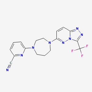 6-[4-[3-(Trifluoromethyl)-[1,2,4]triazolo[4,3-b]pyridazin-6-yl]-1,4-diazepan-1-yl]pyridine-2-carbonitrile