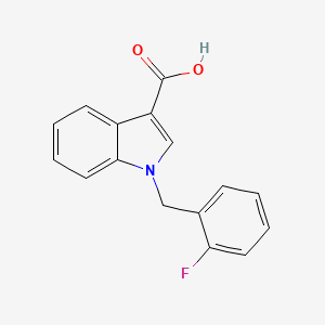 molecular formula C16H12FNO2 B2886370 1-[(2-氟苯基)甲基]吲哚-3-羧酸 CAS No. 838880-71-0