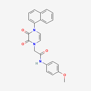 molecular formula C23H19N3O4 B2886378 N-(4-methoxyphenyl)-2-(4-naphthalen-1-yl-2,3-dioxopyrazin-1-yl)acetamide CAS No. 898409-46-6