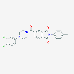 molecular formula C26H21Cl2N3O3 B288640 5-{[4-(3,4-dichlorophenyl)piperazino]carbonyl}-2-(4-methylphenyl)-1H-isoindole-1,3(2H)-dione 