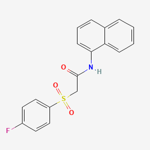 2-(4-fluorophenyl)sulfonyl-N-naphthalen-1-ylacetamide
