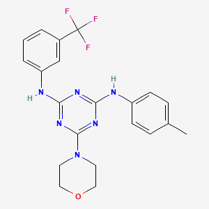 6-morpholino-N2-(p-tolyl)-N4-(3-(trifluoromethyl)phenyl)-1,3,5-triazine-2,4-diamine