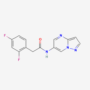 molecular formula C14H10F2N4O B2886413 2-(2,4-difluorophenyl)-N-(pyrazolo[1,5-a]pyrimidin-6-yl)acetamide CAS No. 2034621-36-6