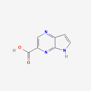 molecular formula C7H5N3O2 B2886416 5H-Pyrrolo[2,3-b]pyrazine-3-carboxylic acid CAS No. 1935072-38-0