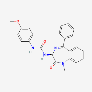 1-(1-methyl-2-oxo-5-phenyl-2,3-dihydro-1H-1,4-diazepin-3-yl)-3-(4-methoxy-2-methylphenyl)urea