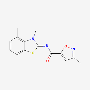 (E)-N-(3,4-dimethylbenzo[d]thiazol-2(3H)-ylidene)-3-methylisoxazole-5-carboxamide