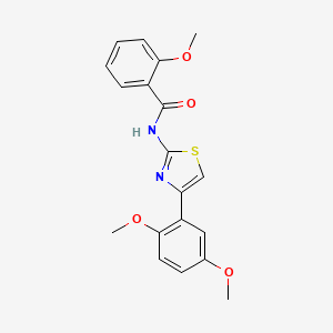 molecular formula C19H18N2O4S B2886423 N-(4-(2,5-二甲氧基苯基)噻唑-2-基)-2-甲氧基苯甲酰胺 CAS No. 681229-73-2