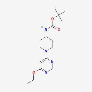 molecular formula C16H26N4O3 B2886429 tert-Butyl (1-(6-ethoxypyrimidin-4-yl)piperidin-4-yl)carbamate CAS No. 1353956-57-6
