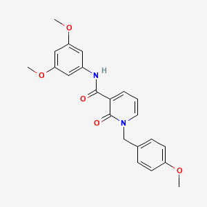 molecular formula C22H22N2O5 B2886439 N-(3,5-dimethoxyphenyl)-1-(4-methoxybenzyl)-2-oxo-1,2-dihydro-3-pyridinecarboxamide CAS No. 400077-79-4