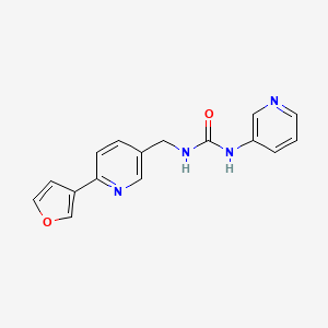 molecular formula C16H14N4O2 B2886442 1-((6-(呋喃-3-基)吡啶-3-基)甲基)-3-(吡啶-3-基)脲 CAS No. 2034311-22-1