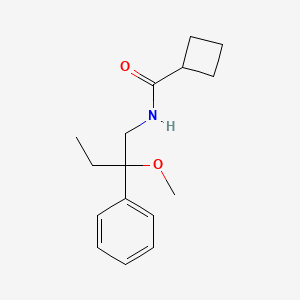 molecular formula C16H23NO2 B2886443 N-(2-甲氧基-2-苯基丁基)环丁烷甲酰胺 CAS No. 1797184-67-8