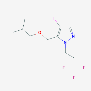 molecular formula C11H16F3IN2O B2886445 4-iodo-5-(isobutoxymethyl)-1-(3,3,3-trifluoropropyl)-1H-pyrazole CAS No. 1856099-31-4