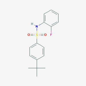 molecular formula C16H18FNO2S B288645 4-tert-butyl-N-(2-fluorophenyl)benzenesulfonamide 