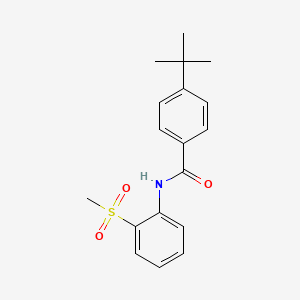 molecular formula C18H21NO3S B2886458 4-(tert-butyl)-N-(2-(methylsulfonyl)phenyl)benzamide CAS No. 920393-81-3