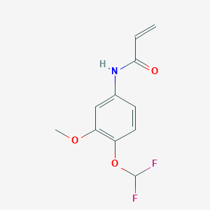 molecular formula C11H11F2NO3 B2886461 N-[4-(Difluoromethoxy)-3-methoxyphenyl]prop-2-enamide CAS No. 2361646-28-6